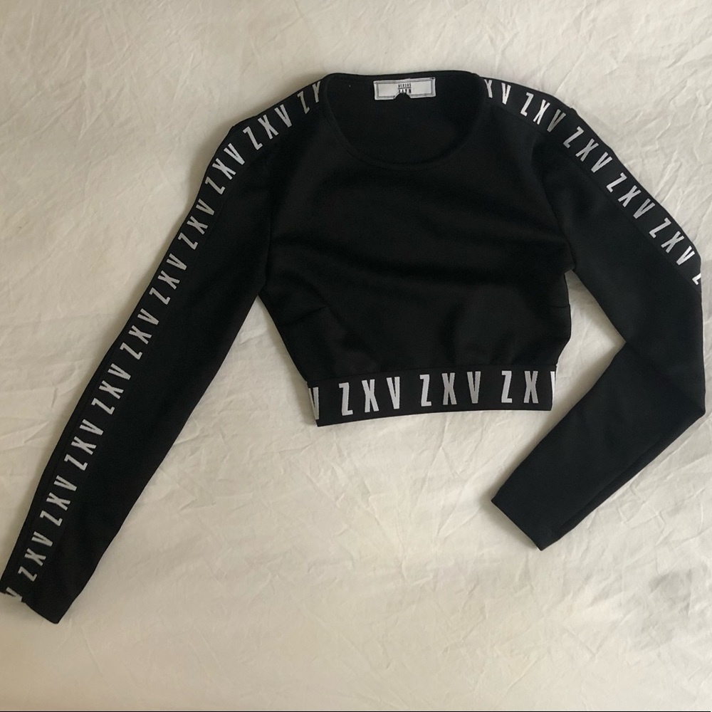 Zayn x Versus Versace Black Crop Top